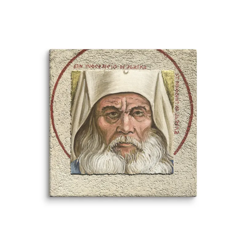 Saint Innocent of Alaska of PM - Santo Inocencio de Alaska - Giclee canvas print of Buon Fresco Icon