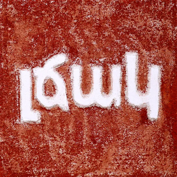 Armenian - Lake & Water Glyphs - Fluid Pixels Series Sgraffito Fresco