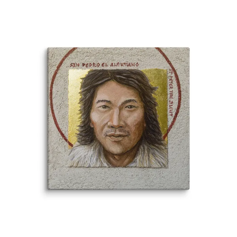 Saint Peter the Aleut Martyr - Santo Pedro El Aleutiano - Giclee canvas print of Buon Fresco Icon