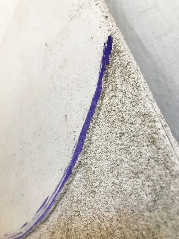 Purple Wave 121215 - Fresco Element - Buon Fresco Sgraffito